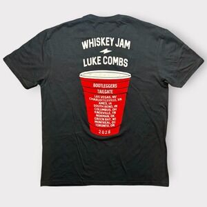 Luke Combs Whiskey Jam Bootleggers Tailgate Stadium Tour 2024 T-Shirt Mens Large